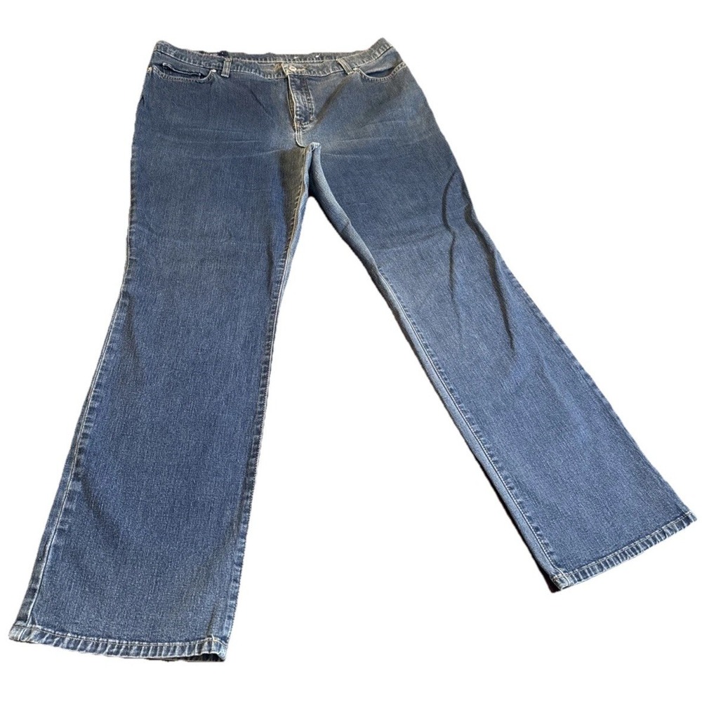 Lands' End Women's Size 18 Bootcut Jeans Blue Denim Classic‎ Fit Mid Rise